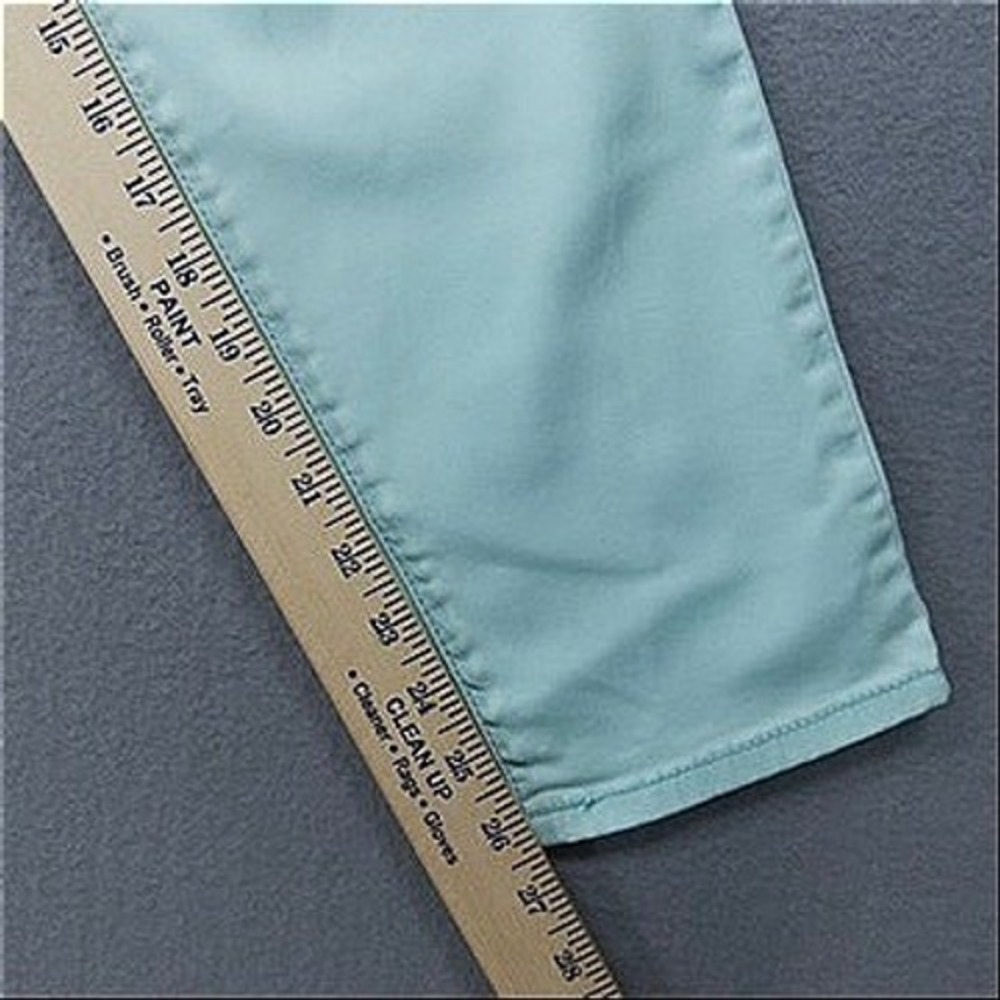 High Rise Skinny Coastal Grandma Jeans Womens 12R Mint Green Denim Preppy Summer - Picture 10 of 12